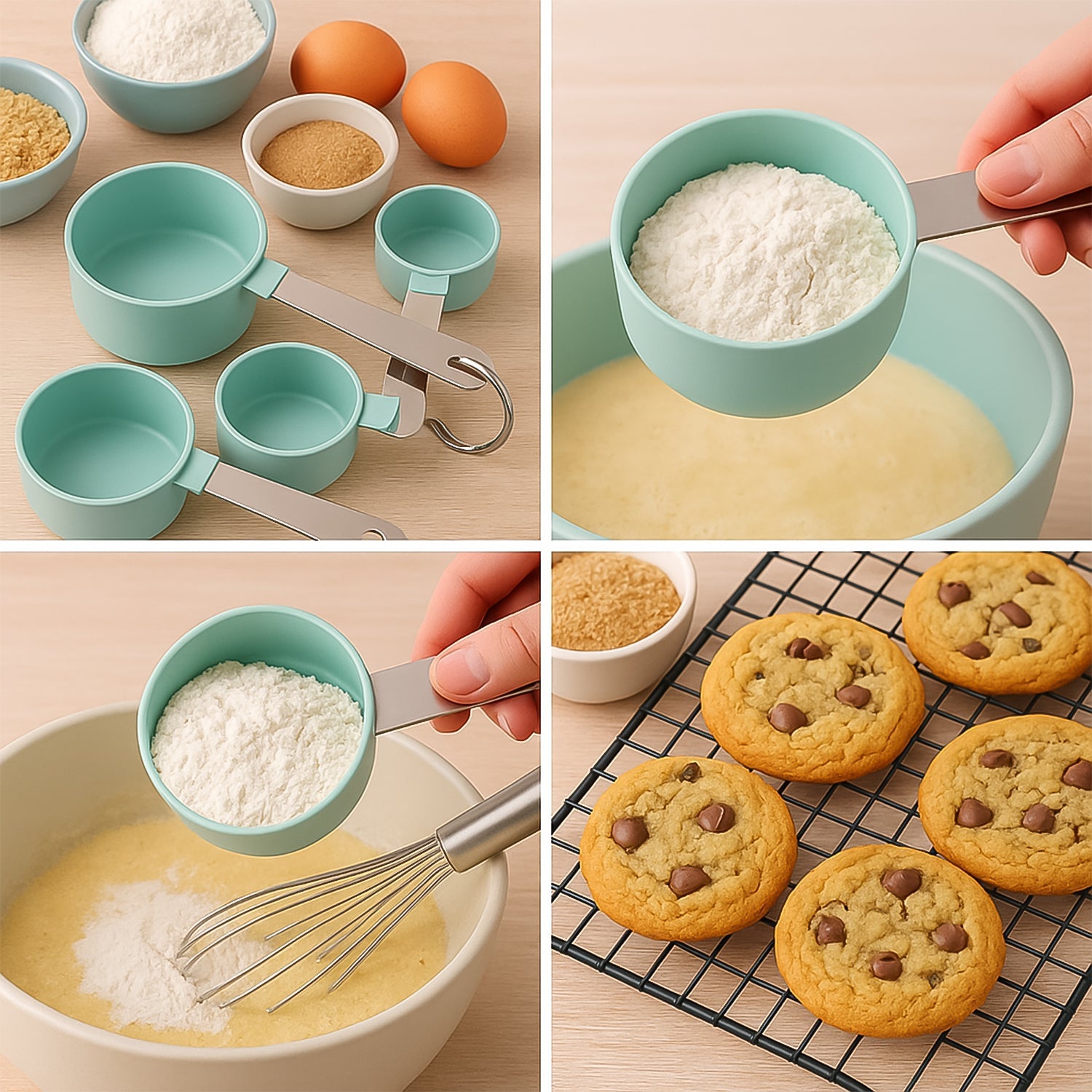 Stainless Steel and Plastics Measuring Cups (5 Pcs Set) Stainless Steel and Plastics Measuring Cups (5 Pcs Set)